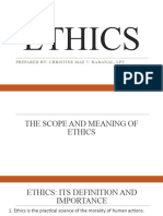 The Scope and Meaning of Ethics