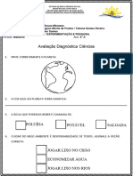 2 Ano Diagnostico HISTÓRIA E CIENCIAS