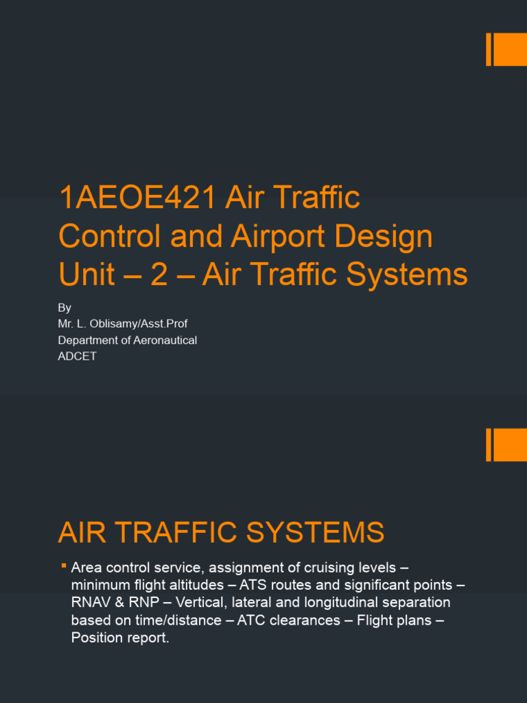 Air Traffic Control And Airport Design Unit 2 Pdf Instrument Flight