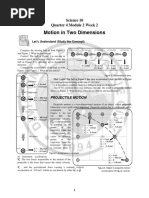 Motion in Two Dimensions: Science 10 Quarter 4 Module 2 Week 2