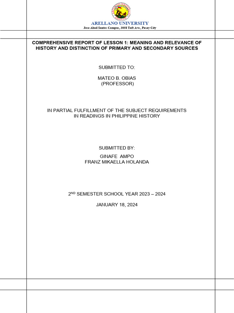 RPH Comprehensive Report | PDF | Data | Experience