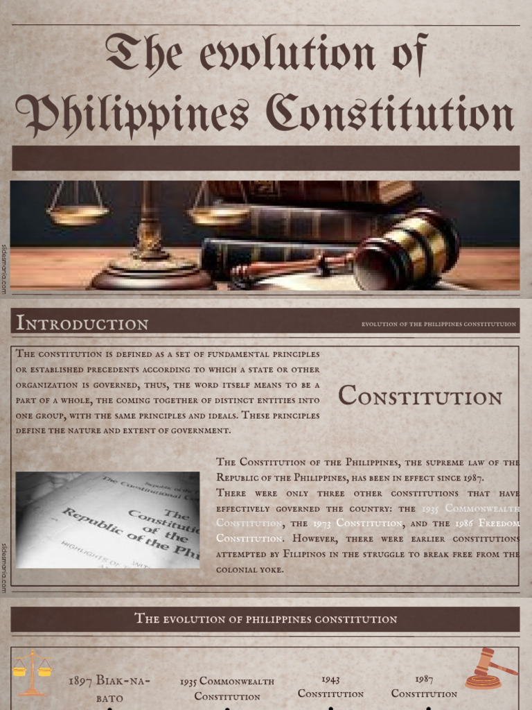 Evolution of the Philippine Constitution | PDF | President Of The ...