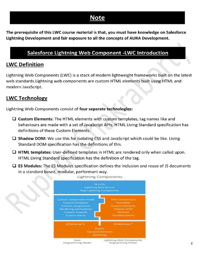 SalesForce LWC LightningWebComponent COURSE Material (1) Removed | PDF