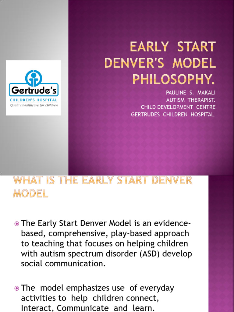 Early start denvers model philosophy pauline makali pdf autism