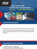 DigitalLogic ComputerOrganization L18 PipelinedProcessorP2 Handout