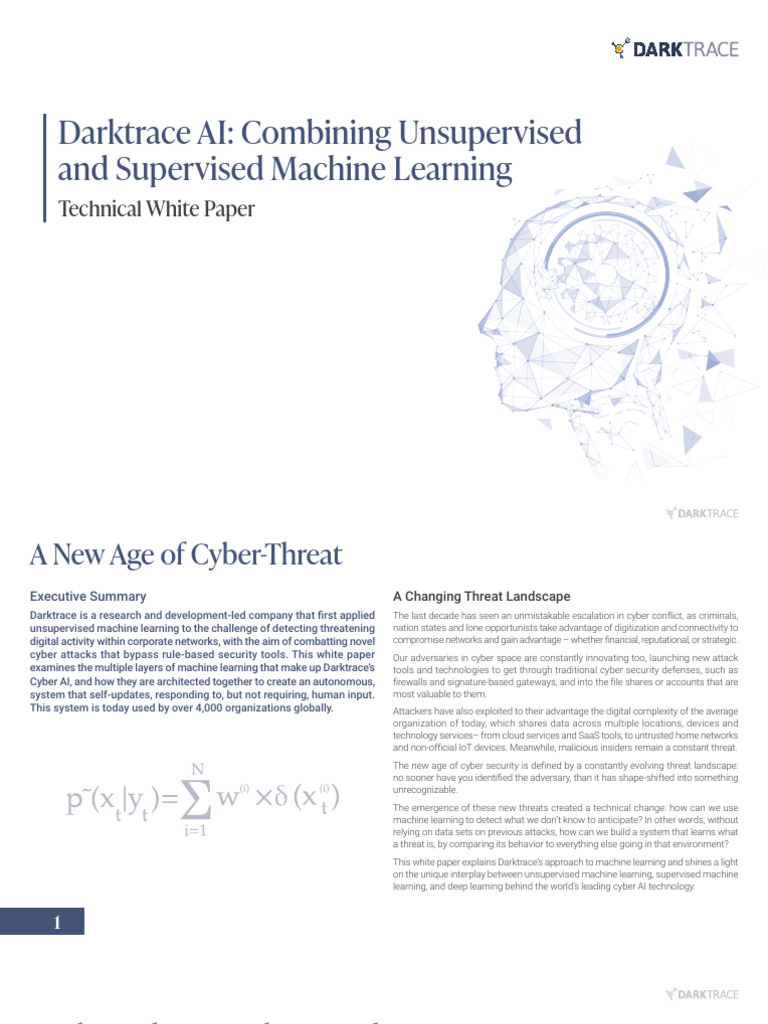 Darktrace AI: Machine Learning in Cybersecurity | PDF | Machine ...