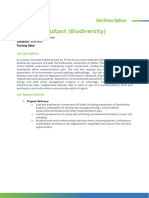 ID Job Description Environment - Consultant (Biodi - 240111 - 165002