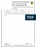 Unit-2 Workbook Worm and Bevel Gears