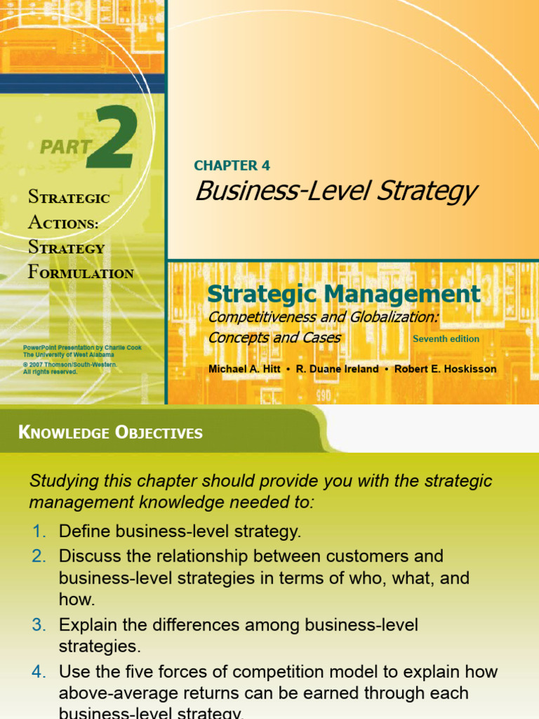 MGMT 105 Chapter 4 | PDF | Strategic Management | Competitive Advantage