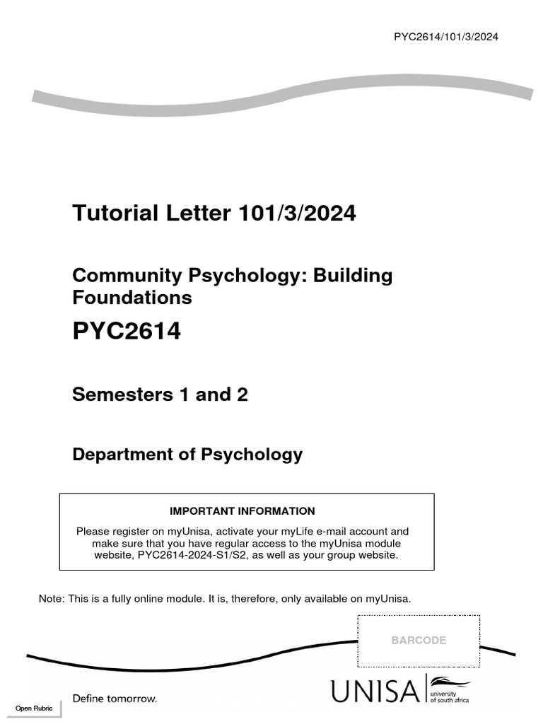 Pyc2614 2024 tl 101 3 b download free pdf libraries learning