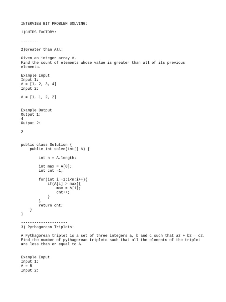 Interview bit problem solving pdf applied mathematics algorithms