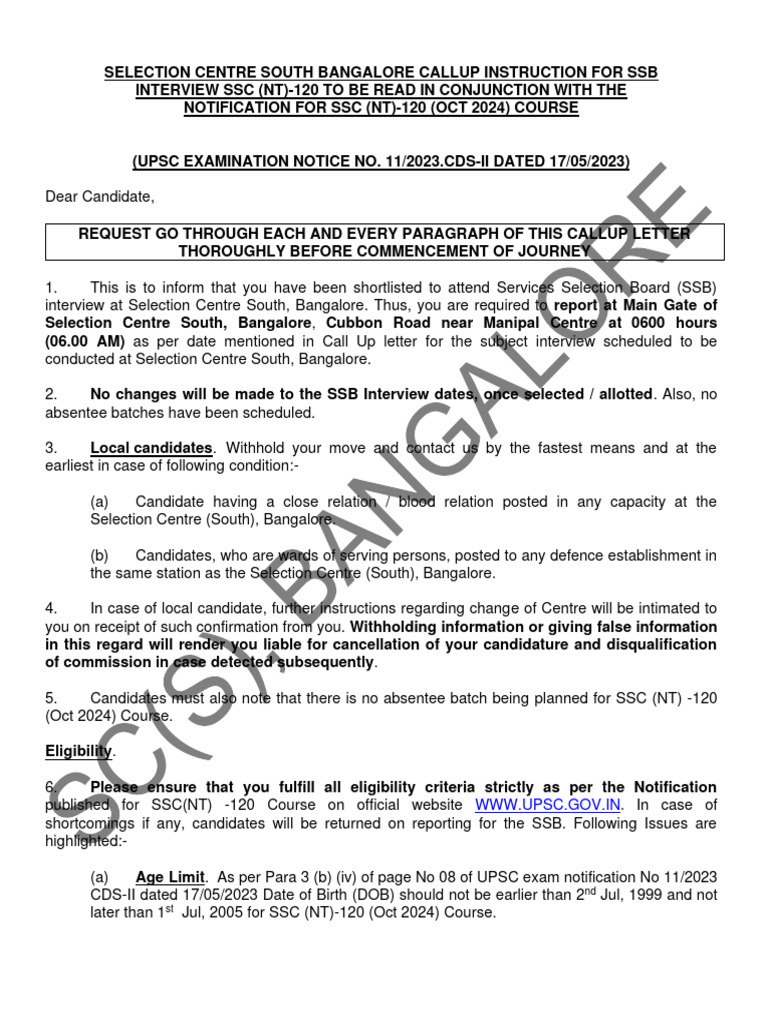 call-up-letter-ssc-bangalore-for-ssc-nt-men-120-oct-2024-course-pdf