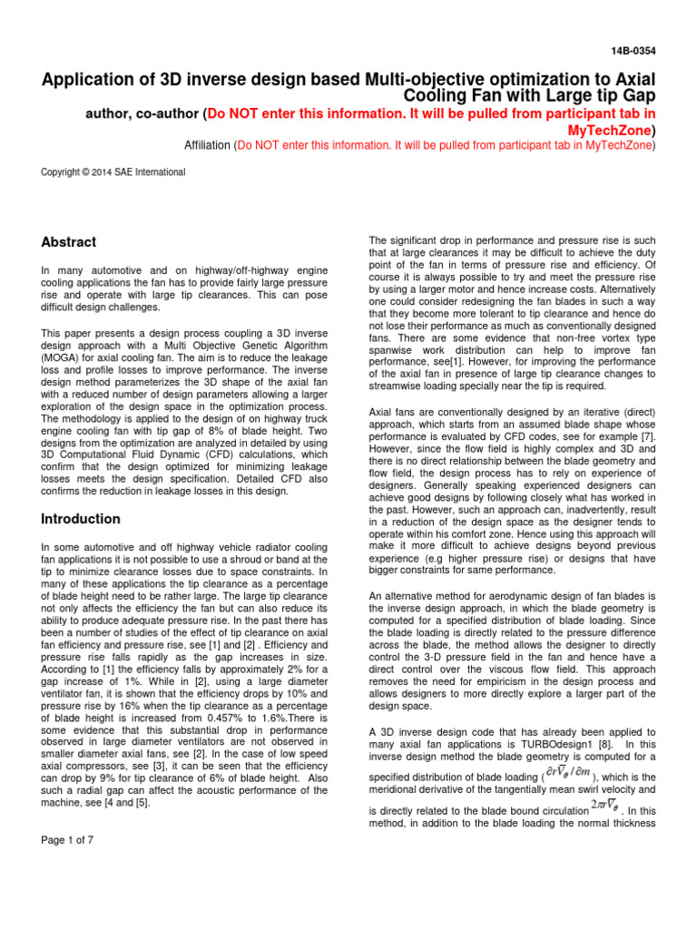 11 - Application of 3D Inverse Design Based Multi-Objective ...