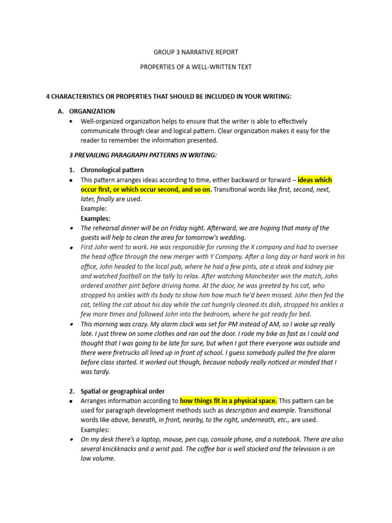 Key Properties of Effective Writing | PDF | Verb | Grammatical Tense