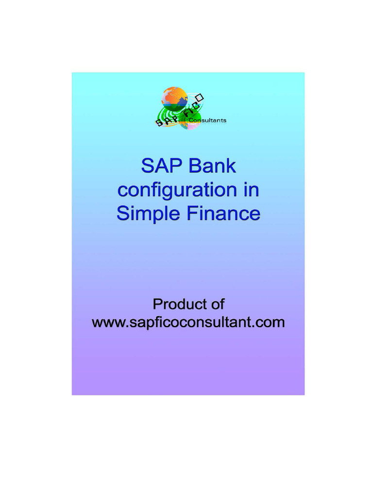 Bank Configuration In Simple Finance Pdf Banks Cheque