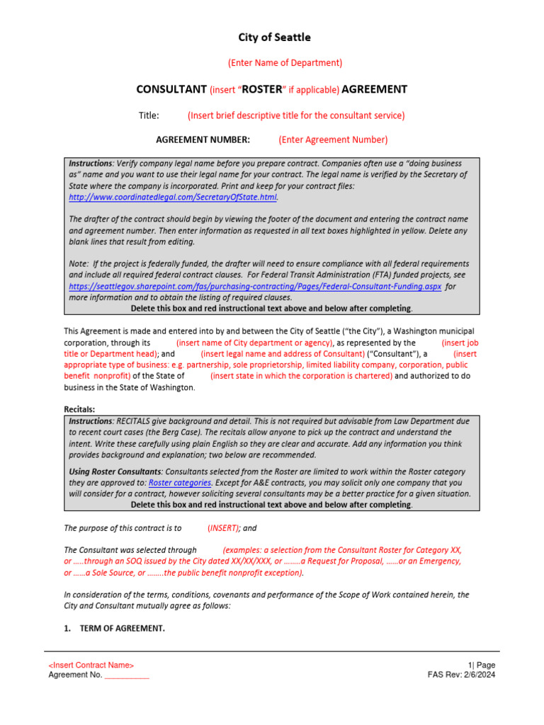 Fas Cpcs Consultant Standard Roster Consultant Agreement | Download ...