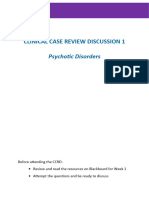Clinical Case Review Discussion On Psychotic Disorders