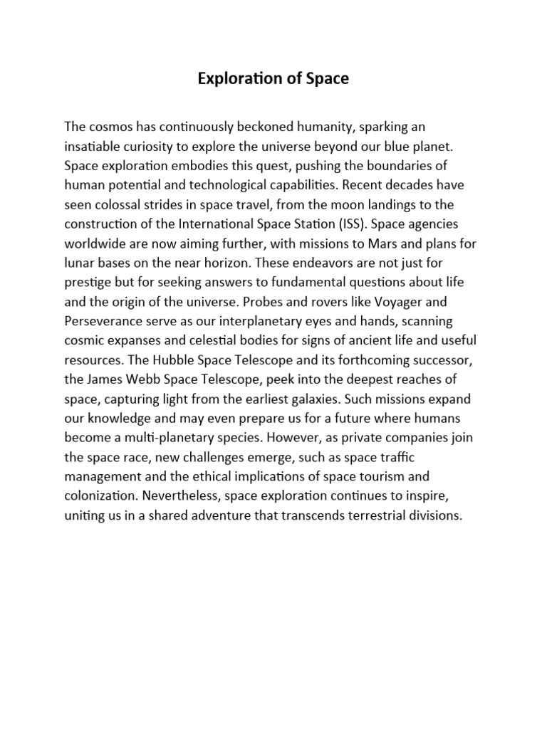 The Future of Space Exploration | PDF