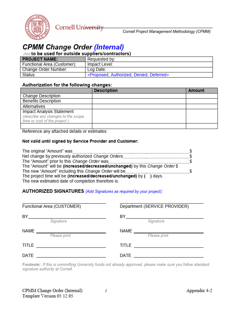 CPMMCHG Order Internal | PDF | Business | Technology & Engineering