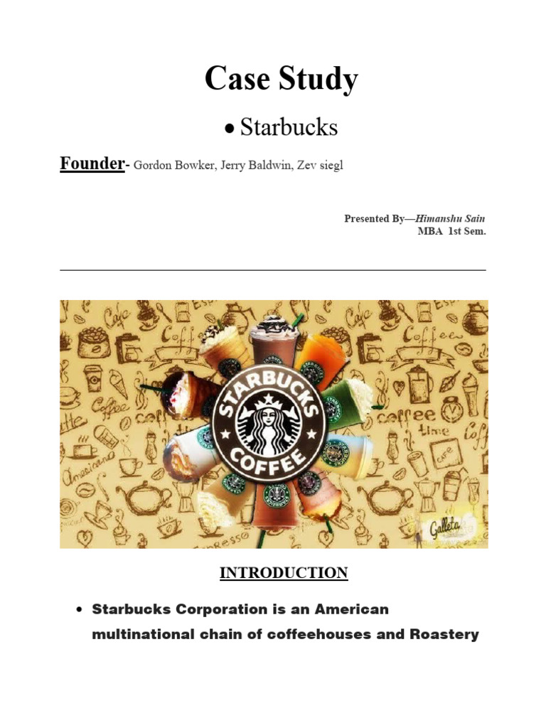 Starbucks Case Study Himanshu Sain | PDF