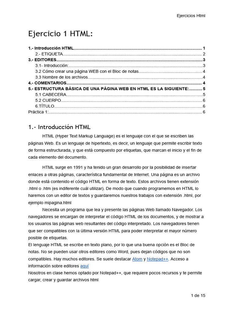 Ejercicio 1 html pdf html red mundial