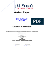 Student Report: 2023 Half Yearly Year 10