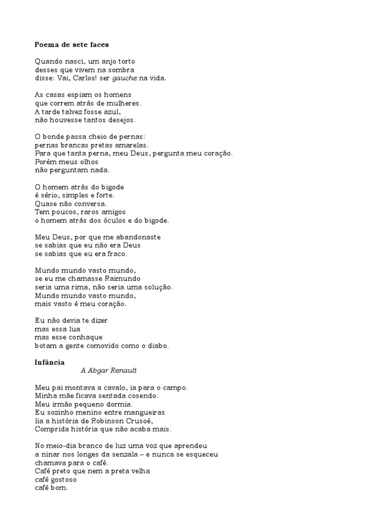 Alguma Poesia Carlos Drummond De Andrade Resumo