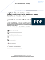 Long term observation on sea surface temperature variability in 