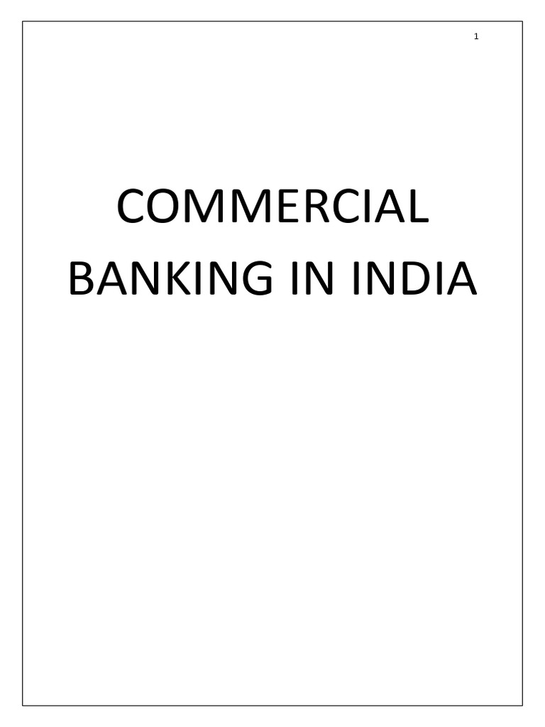 Evolution of Commercial Banks in India | PDF | Banks | Reserve Bank Of ...
