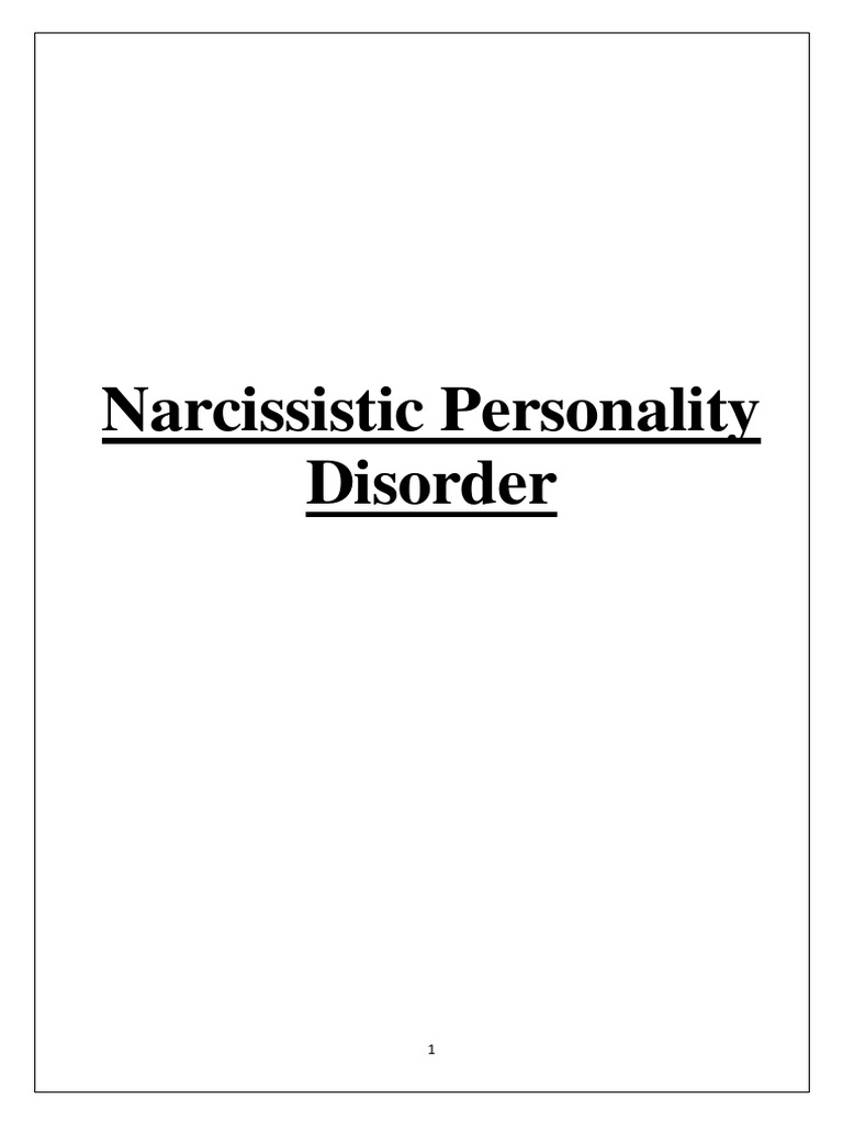 Understanding Narcissistic Personality Disorder | PDF | Narcissism ...