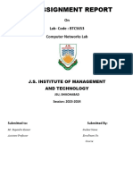 Lab Assignment BTCS653 Computer Network