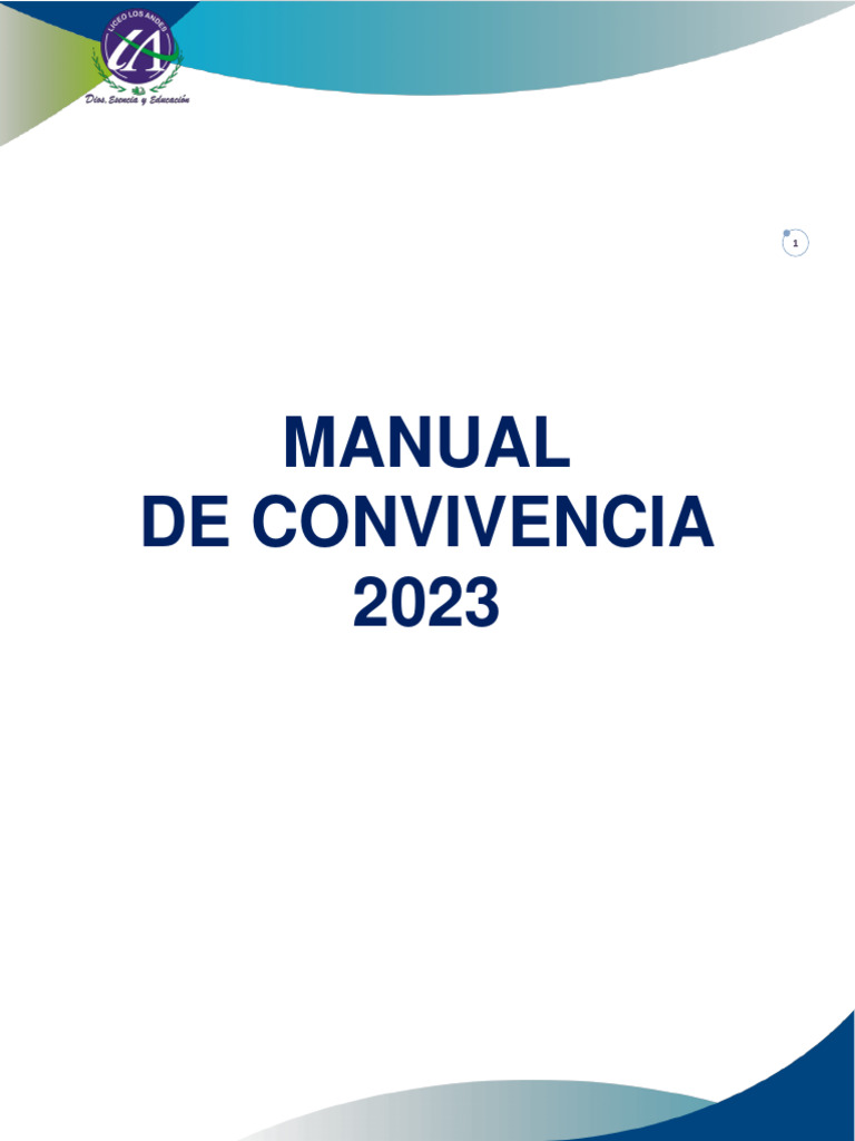 1 Manual de Convivencia 2023 | PDF | Evaluación | Maestros