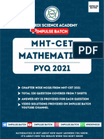 Mht-Cet Pyq 2021 Mathematics