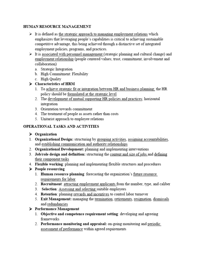 Comprehensive Guide to Human Resource Management | PDF | Human Resource ...