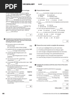 Test A End of Year Grammar and Vocabulary