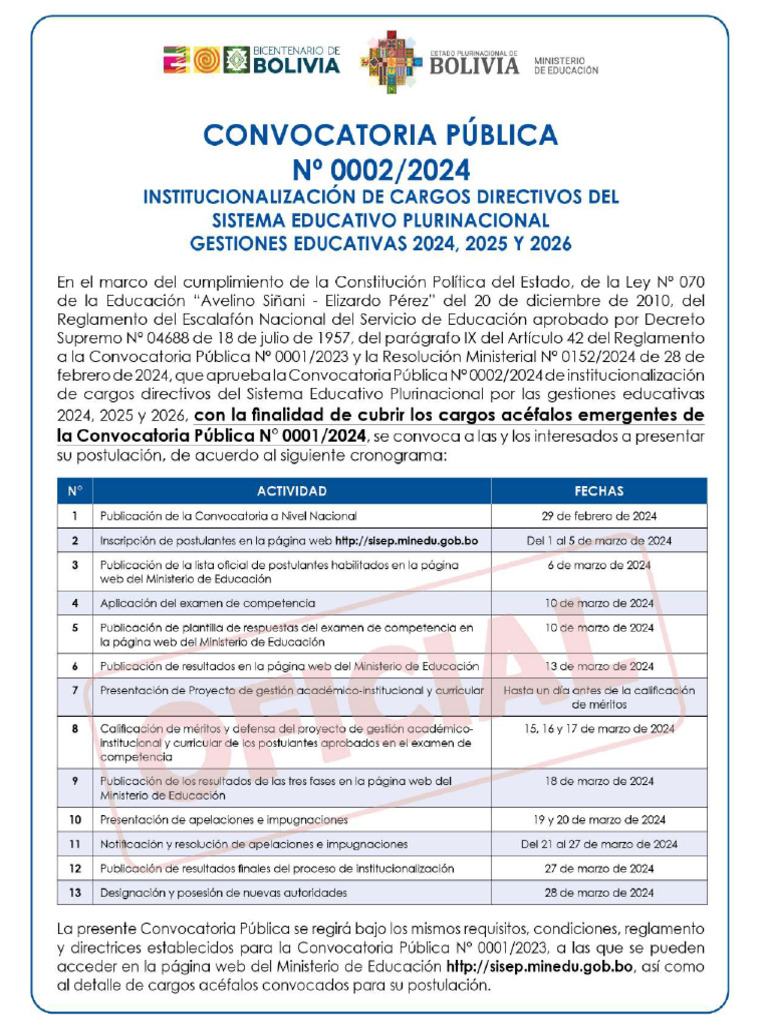 Convocatoria 0002 2024 Pdf