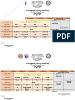 Orientation Schedule Face to Face Classes