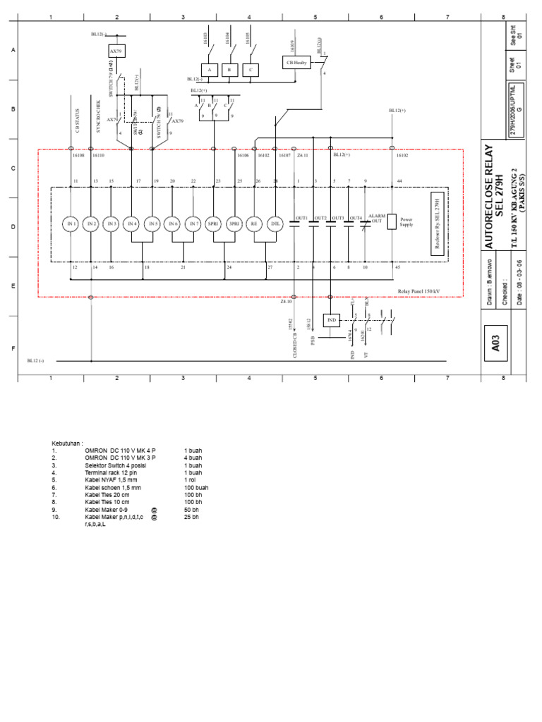 SEL 279H Autoreclose Relay Diagram | PDF | Power Engineering | Electric ...