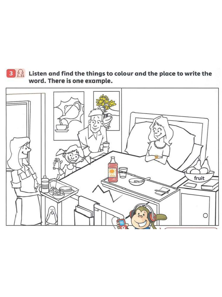 Listen and Colour Worksheet | PDF