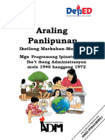 AP6 - Q3 - Mod3 - Mga Programang Ipinatupad NG Iba't Ibang Administrasyon Mula 1946 Hanggang 1972 - A