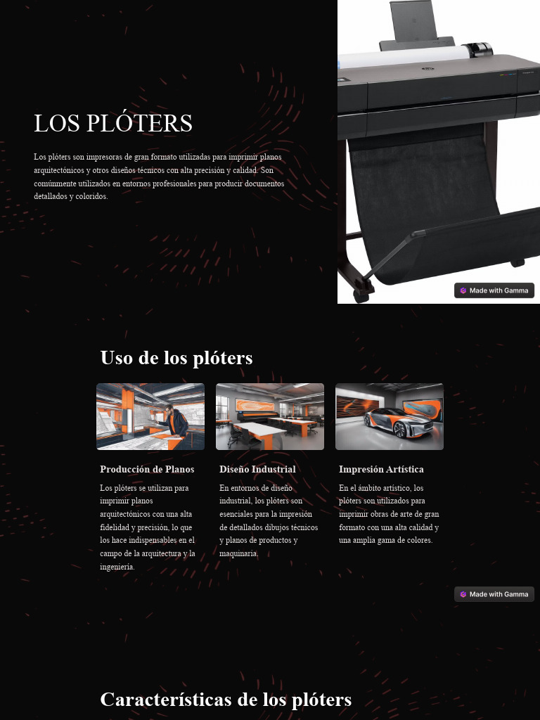 Uso y Características de los Plóters | PDF | Impresora (Computación ...