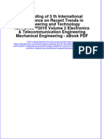 Download ebook Proceeding Of 5 Th International Conference On Recent Trends In Engineering And Technology Icrtet2016 Volume 2 Electronics Telecommunication Engineering Mechanical Engineering Pdf full chapter pdf