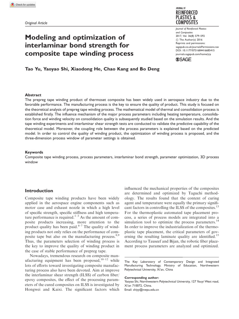 Optimize Interlaminar Bond Strength in Composites | PDF | Composite ...