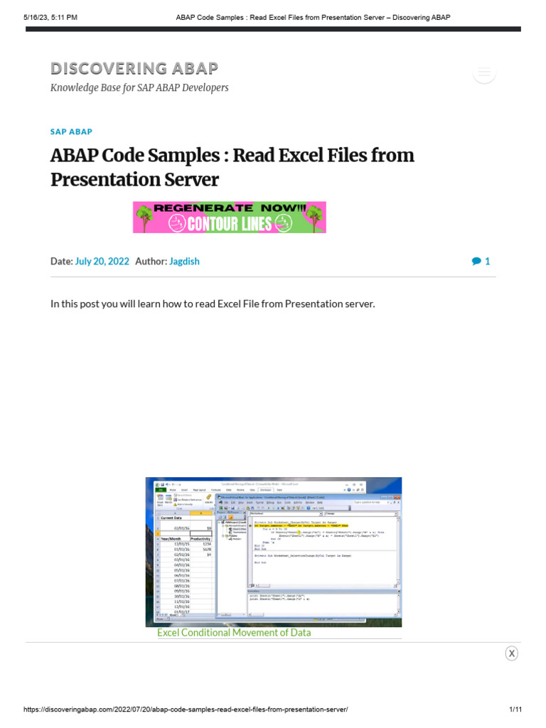 ABAP Code Samples - Read Excel Files From Presentation Server ...