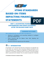 Accounting Standards Based On Items Impacting Financial Statements