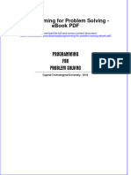 Download ebook Programming For Problem Solving Pdf full chapter pdf