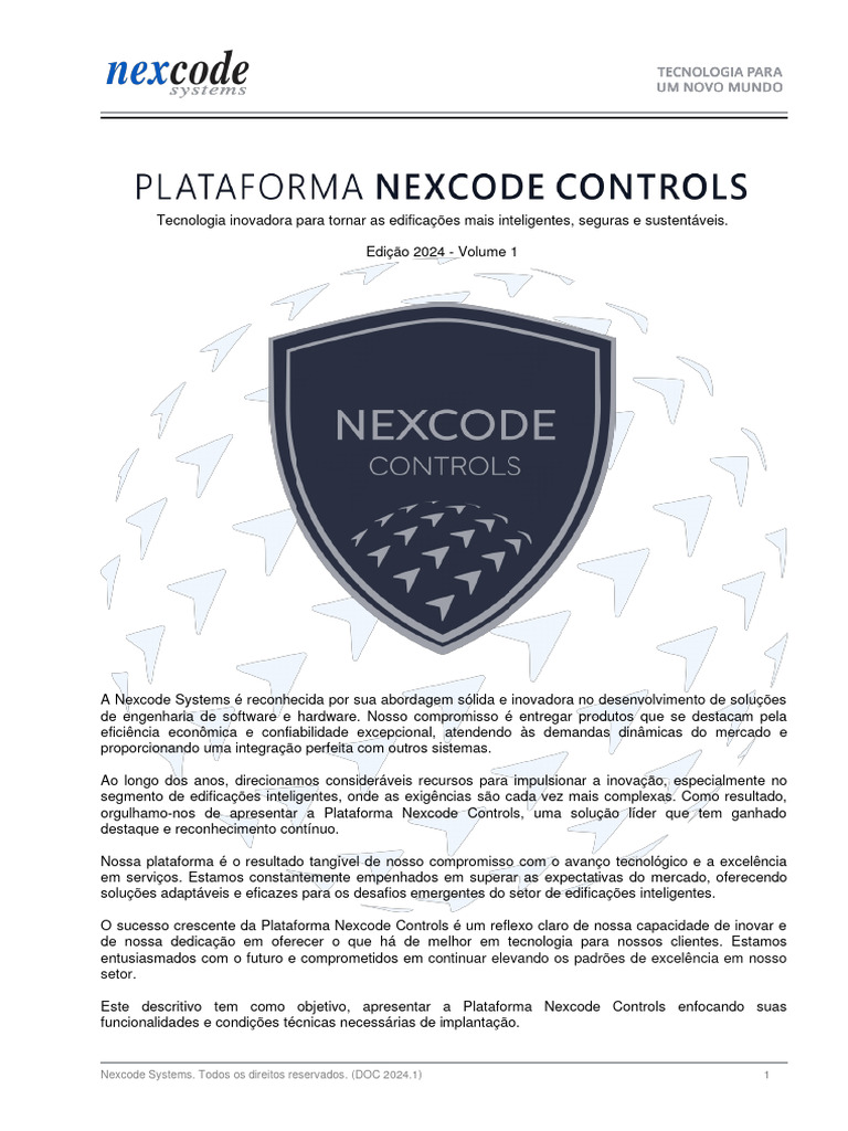 Descritivo Técnico Nexcode Controls 2024 | PDF | Rede de computadores ...