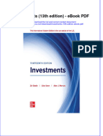 Download ebook Investments 13Th Edition Pdf full chapter pdf