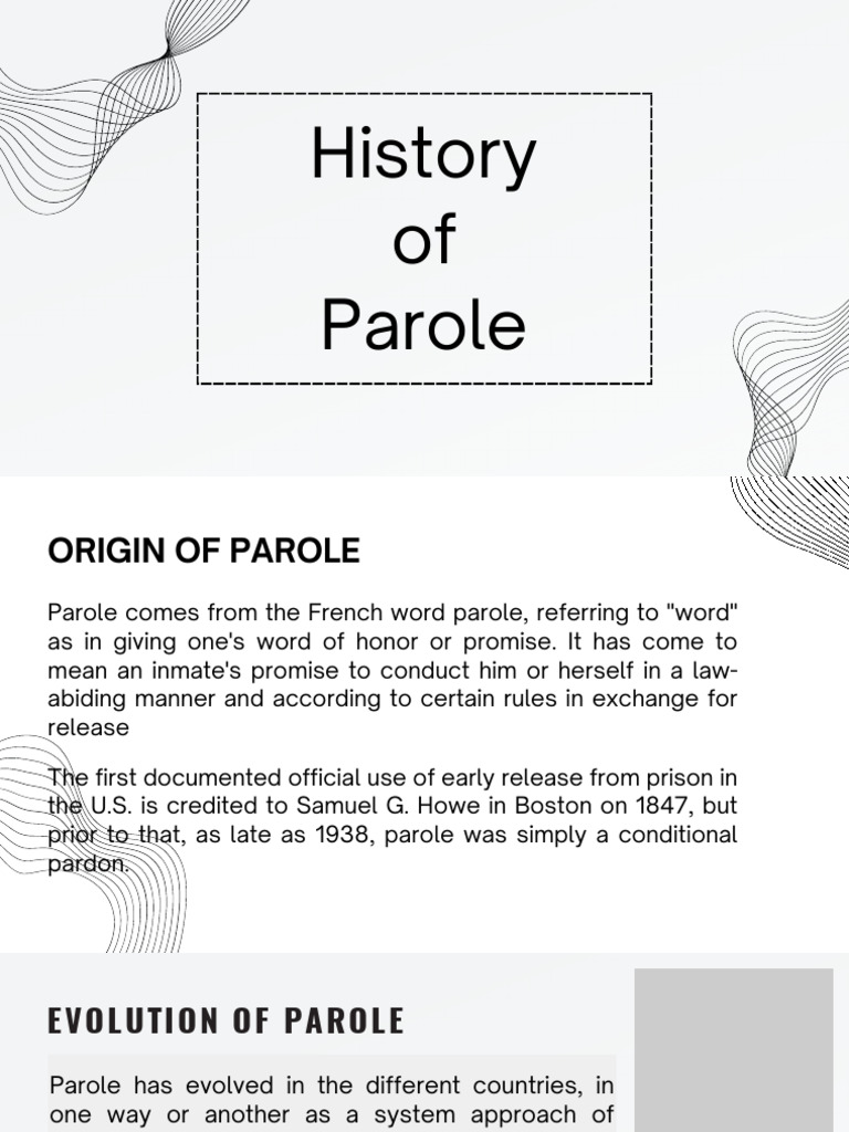 History and Evolution of Parole | PDF | Parole | Criminal Law