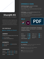 Shamjith UiUx Design Resume